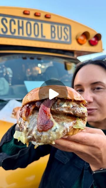 Burger from the Burger Bus street food pop-up at The Trident pub, Downend
